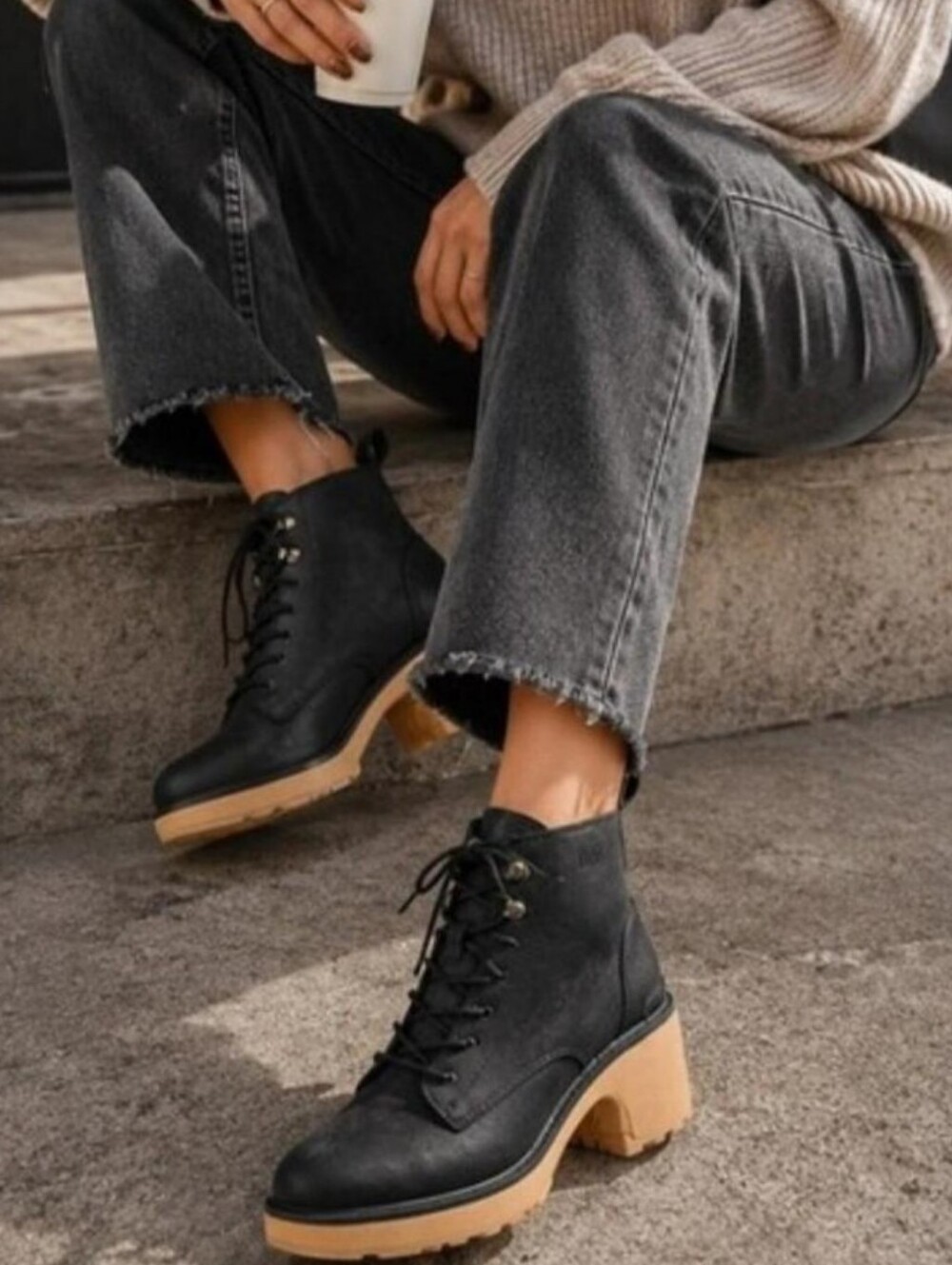 Sorel Hi-Line Heel Lace Waterproof Boots | Size 6.5